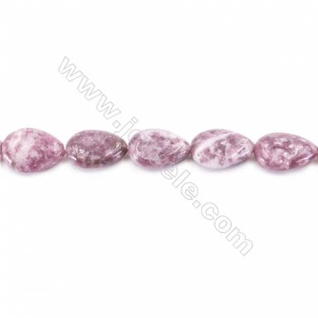 Natural Stone Violet Lilac Jasper Beads Strand  Flat Teardrop  Size 13x18mm   hole 1mm   about 23 beads/strand 15~16‘’