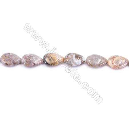 Crazy Agate Beads Strand  Flat Teardrop  Size 13x18mm  hole 1mm  23 beads/strand 15~16"