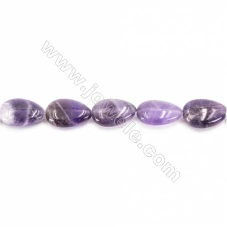 Natural Amethyst Beads Strand  Flat Teardrop  Size 13x18mm  hole 1mm  about 23 beads/strand 15~16"