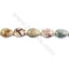 Natural Flower Jade Beads Strand  Flat Teardrop  Size 13x18mm  hole 1mm  22 beads/strand 15~16"