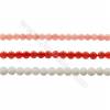 Multicolore Corail teinté ronde sur fil  Taille 2mm de diamètre trou 0.6mm Environ 151perles/fil 15~16"