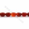 Natürlicher roter Achat Perlenkette, Fass Perlen, Größe14x10mm Loch0.7mm Länge15~16" /strang