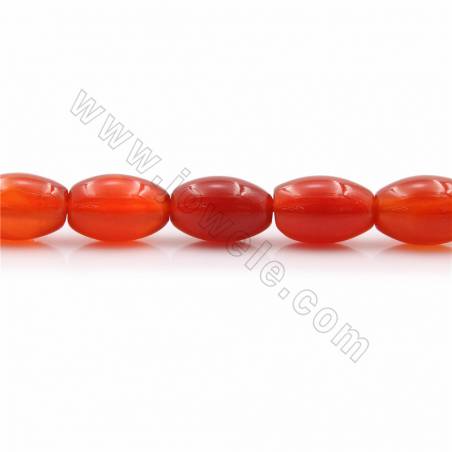 Fili di perle di agata rossa naturale, cilindro, dimensione 12x8 mm, foro 1 mm, 15~16" /filamento