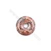 Natural Brecciated Jasper Pendant Accessory  Donut  Diameter 30mm   hole 6mm x 1piece