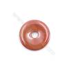 Natural Red Jasper Pendant Accessory  Donut  Diameter 40mm  hole 8mm x 1piece