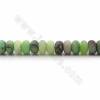 Бусины из натурального зеленого агата, абакус, матовые, размер 5x8 мм, отверстие 0,7 мм, 15~16 "/ нить