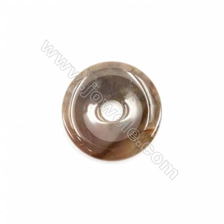 Natural Fancy Indian Agate Pendant  Donut  Diameter 40mm   hole 8mm x 1piece