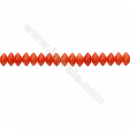 Multicolore Corail teinté rondelle sur fil  Taille 3x5mm trou 0.8mm Environ 146perles/fil 15~16"
