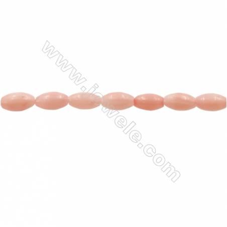 Various Colors Coral Rice Beads Strands  Dyed  Size 3x6mm  Hole: 0.7mm  about 63 pcs/strand 15~16"