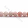 Fili di perline opale rosa naturale, rotonde (sfaccettate), dimensione 10 mm, foro 0,7 mm, 15~16"/filo