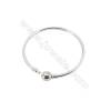 925 Sterling Silver European Bangle x 1piece  180mm  Thickness 3mm