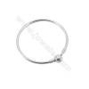925 Sterling Silver European Bangle x 1piece  190mm Thickness 3mm