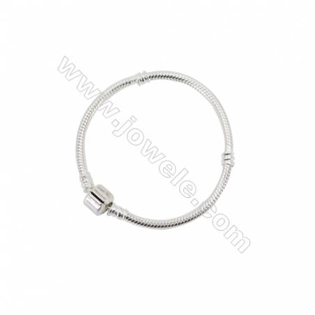 Bracelet à charms en argent925 pour la perle européenne x1pc Longeureur de 16cm diamètre du fil 3.0mm