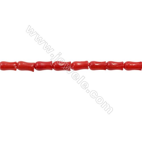 Various Colors Coral Flower Beads Strands  Dyed  Size 4x8mm  Hole: 0.7mm  about 55 pcs/strand 15~16"