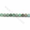 Rouleaux de perles d'agate verte naturelle, facettes plates et rondes, diamètre 6 mm, trou 0.7mm, longueur 15~16"/rang