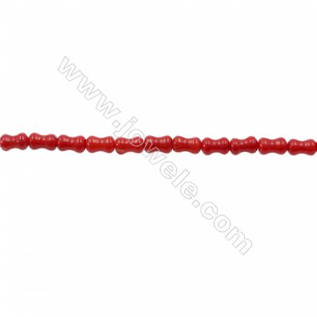 Various Colors Coral Pillow Beads Strands  Dyed  Size 4x6mm  Hole: 0.7mm  about 65 pcs/strand 15~16"