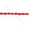 Red Coral Teardrop Beads Strands  Dyed  Size 5x8mm  Hole: 0.8mm  about 44 pcs/strand 15~16"