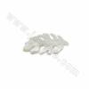 Pendentifs en coquillage blanc naturel, coquillage creux, feuilles, taille 34x24mm, épaisseur 1mm, trou 0.6mm, 4pcs/pack