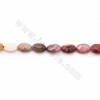 Natural Mookaite Beads Strand Faceted Flat Oval  Size 8x12mm Hole 0.7mm Length 15~16"/Strand