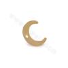 Brass Moon Pendant Charms Size 9.8x11mm Hole 1.2mm Gold/ White Gold Plated 50pcs/Pack