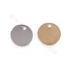 Brass Pendant Charms Coin Disc  Diameter 12mm Hole 1.5mm Gold/White Gold Plated 50pcs/Pack