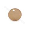 Brass Pendant Charms Coin Disc  Diameter 10mm Hole 1.5mm  Gold/White Gold Plated 100pcs/Pack