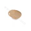 Brass Pendant Charms Twisted Oval Real Gold Plated Size 18x11mm Hole 1.6mm 50pcs/Pack
