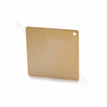銅製品 吊墜小飾品 菱形 銅鍍真金 尺寸35毫米厚0.7毫米孔徑1.5毫米 20個/包