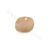 Brass Pendant Charms Twisted Coin Disc Real Gold Plated Diameter 12mm Hole 1.6mm 50pcs/Pack