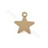 Breloques étoile en laiton couleur plaqué doré Taille 11x9mm trou 1.4mm 100pcs/paquet