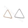 Fornituras de colgantes de latón (Chapado en oro/platino) Triángulo Tamaño17x19mm 50unidades/paquete