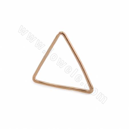 Fornituras de colgantes de latón (Chapado en oro/platino) Triángulo Tamaño17x19mm 50unidades/paquete