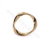 Brass Linking Rings Twisted Circle Charms Real Gold Plated Size 20x19mm 20pcs/Pack