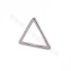 Fornituras de colgantes de latón (Chapado en oro/platino) Triángulo Tamaño10x12mm 50unidades/paquete