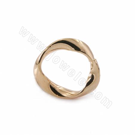 銅製品 扭線環連接環 銅鍍真金 尺寸16毫米 20個/包