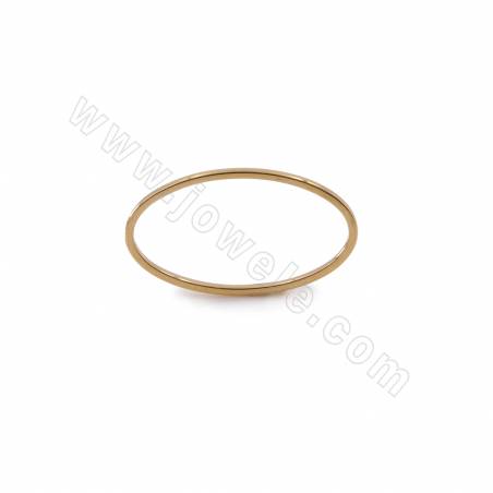 Латунные соединительные кольца, круг, настоящее золото, размер 24x14 мм, 50 шт/упак