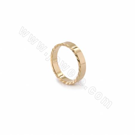 Brass Crimped Linking Rings Circle Charms Real Gold Plated Diameter 13mm Thickness 2.6mm 50pcs/Pack