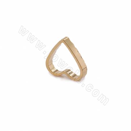 銅製品 心形連接環 銅鍍真金 尺寸13x13毫米 50個/包