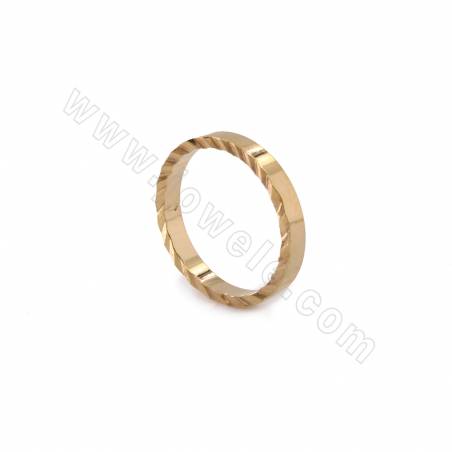 Brass Crimped Linking Ring Circle Charms Real Gold Plated Diameter 15mm 30pcs/Pack