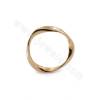 Brass Linking Rings Twisted Circle  Charms Real Gold Plated Size 25mm 20pcs/Pack