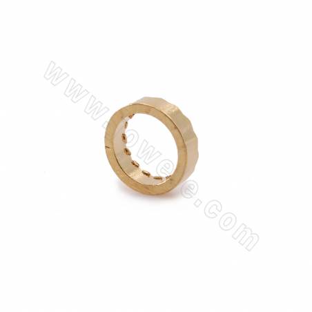 銅製品 圓環刻紋連接環 銅鍍真金 尺寸8毫米 100個/包