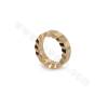 Brass Crimped Linking  Rings Circle Charms Real Gold Plated Diameter 8mm 100pcs/Pack