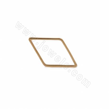 銅製品 菱形連接環 銅鍍真金 尺寸23x14毫米 30個/包