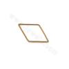 Brass Rhombus Charms Linking Ring Real Gold Plated Size 23x14mm 30pcs/Pack