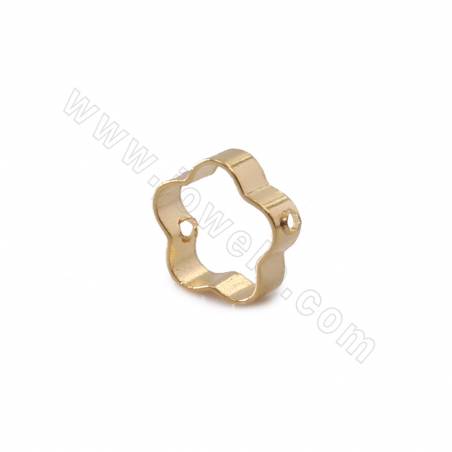 銅製品連接環 花 銅鍍真金 尺寸8毫米孔徑0.8毫米 50個/包