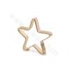 Breloques étoile en laiton couleur paqué or Taille 27x27mm trou 1.2mm 10pcs/paquet