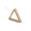 Brass Triangle Charms Linking Ring Real Gold Plated Size 13x15mm Thickness 3mm Hole 1.3mm 50pcs/Pack