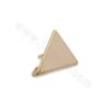 Clous d'oreilles triangle pendante en laiton couleur plaqué or Taille 15x12mm tige 0.8mm trou 2.0mm 50pcs/paquet