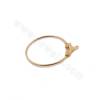 Brass Hoop Earring Findings  Circle Real Gold Plated Diameter 20mm Hole 1mm 50pcs/Pack