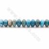 Fili di perle di apatite tinta, Abacus, dimensioni 3x6 mm, foro 0,7 mm, 15~16"/filamento